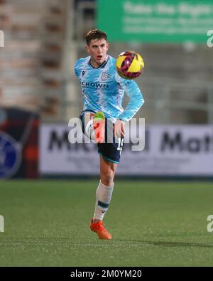 Falkirk Stadium, Falkirk, Stirlingshire, Schottland: 8.. Dezember 2022; SPFL Trust Trophy Football, Falkirk versus Dundee; Finlay Robertson aus Dundee Stockfoto