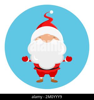 Avatar vom Weihnachtsmann. Cartoon-Style. Vektordarstellung. Stock Vektor