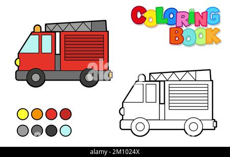 Vektordarstellung eines Baggers. Bild für Kinder. Einfache Ebene Stock Vektor