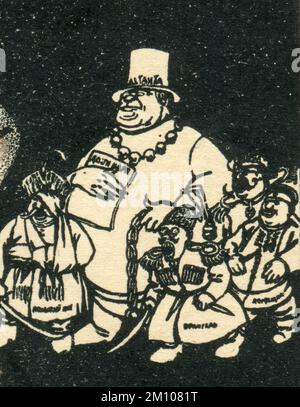 Der Kosaken, zu wem gehörst du? Mit uns oder mit ihnen?“ (Russisch: Казак, ты с кем? С нами или с ними?) Poster von Dmitry Moor, erstmals 1920 in der UdSSR veröffentlicht. Stockfoto