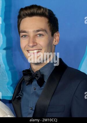 06. Dez. 2022 - London, England, Großbritannien - George Russell nimmt an Avatar: The Water World Premiere, Odeon Luxe West End Teil Stockfoto