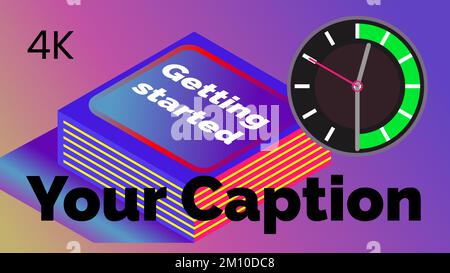 Kurzanleitung, 16x9-Videoblatt, Vektor-Webbanner Stock Vektor