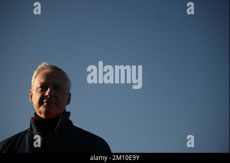 Wirtschaftsminister Bruno Le Maire und EDF-CEO Luc Remont besuchen am 8. Dezember 2022 das Kernkraftwerk in Penly, seine Maritime, Frankreich. Foto: Eliot Blondet/ABACAPRESS.COM Stockfoto