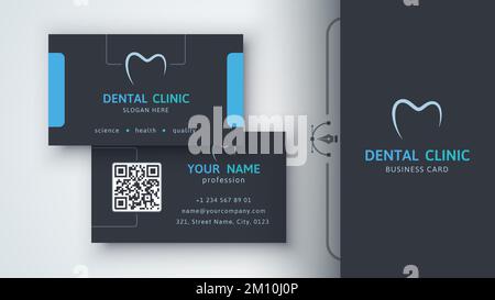Dentale Vorlage Visitenkarte. Marke Für Ihr Unternehmen. Stock Vektor