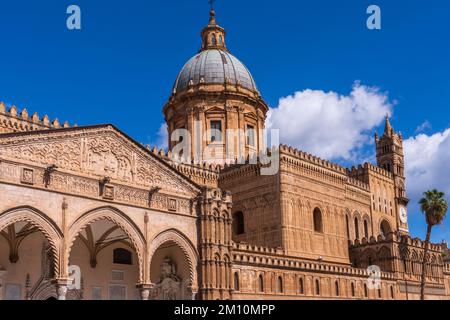 Die Kathedrale von Palermo, Himmelfahrt der jungfrau Maria, erbaut von den Normannen. Sizilien. Italien. Stockfoto