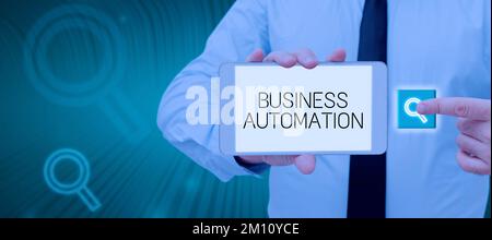 Inspiration zeigt Zeichen Business Automation. Word written on for Digital Transformation vereinfacht die Optimierung Stockfoto