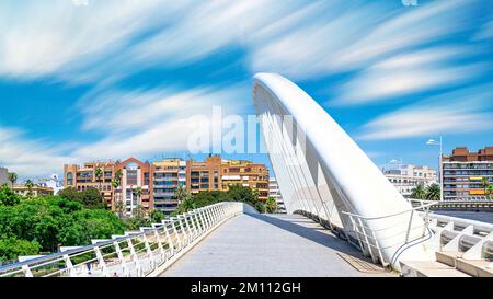 Calatrava-Brücke in Valencia, Spanien Stockfoto