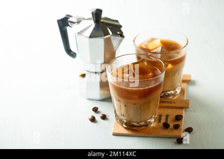 Hausgemachtes gekühltes Kaffeegetränk Stockfoto