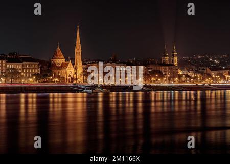 Szilagyi Dezso-Platz, Reformierte Kirche, Budapest, Ungarn Stockfoto