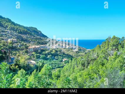 Banyalbufar View, Mallorca, Balearen, Spanien Stockfoto