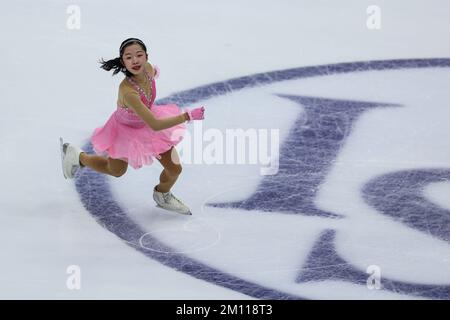 Turin, Italien. 08.. Dezember 2022. AMI Nakai aus Japan tritt beim ISU Grand Prix des Eiskunstlauf-Finales Turin 2022 in Palavela an. (Foto: Fabrizio Carabelli/SOPA Images/Sipa USA) Guthaben: SIPA USA/Alamy Live News Stockfoto