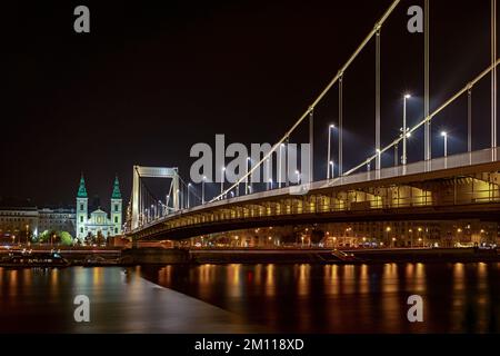 Elisabethbrücke, Budapest, Ungarn Stockfoto