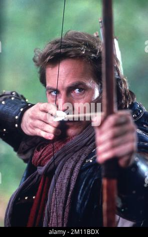 KEVIN COSTNER als Robin of Locksley in ROBIN HOOD : PRINZ DER DIEBE 1991 Regisseur KEVIN REYNOLDS Musik Michael Kamen Kostümdesign John Bloomfield Morgan Creek Entertainment / Warner Bros Stockfoto