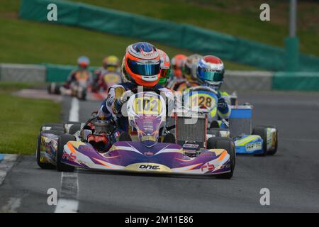 Der holländische Rennfahrer Richard Verschoor hat ihn hier während seiner Kartlaufbahn gesehen. Stockfoto