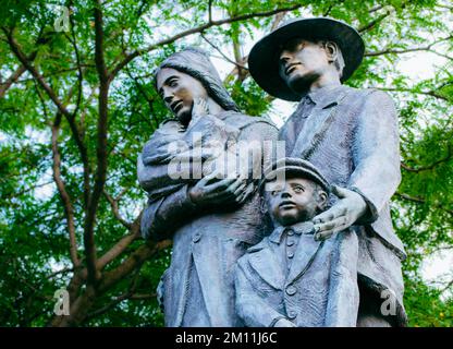 Denkmal für italienisch-kanadische Einwanderer, Toronto, Kanada Stockfoto