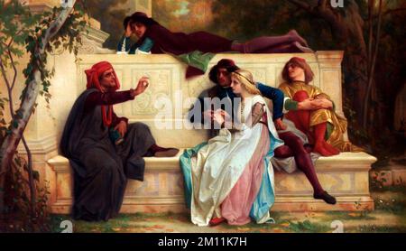 Florentiner Dichter von Alexandre Cabanel (1823-1889), Öl auf Holz, 1861 Stockfoto