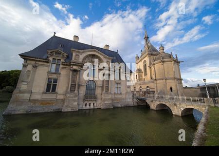 Chateau de Chantilly, Oise, Frankreich. Stockfoto