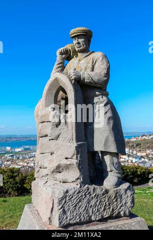 England, Dorset, Weymouth, Portland, Statue mit dem Titel „Spirit of Portland“ von der Dorset-Künstlerin Joanna Szuwalska Stockfoto