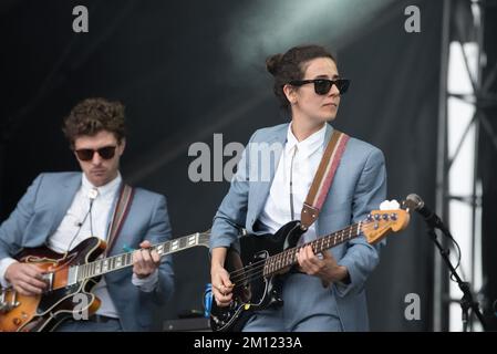 Austin City Limits – Angel Olsen in Konzert Stockfoto