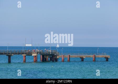 Seebrücke, Goehren, Insel Ruegen, Mecklenburg-Vorpommern, Deutschland, Europa Stockfoto