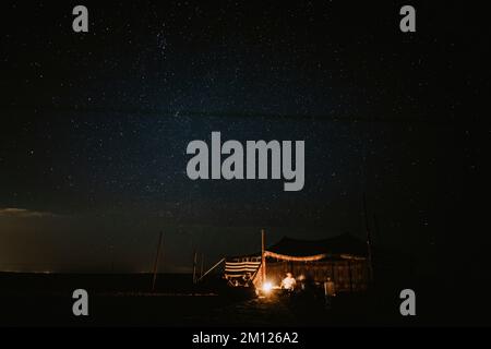 Saudi-Arabien, Provinz Najran, Najran, Beduinen, Lagerfeuer Stockfoto