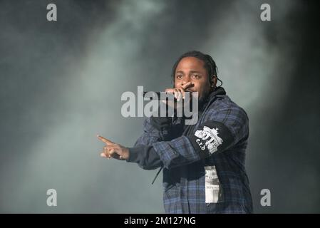 Austin City Limits – Kendrick Lamar in Konzert Stockfoto