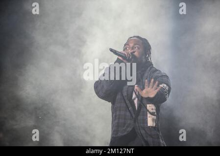 Austin City Limits – Kendrick Lamar in Konzert Stockfoto