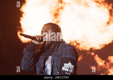 Austin City Limits – Kendrick Lamar in Konzert Stockfoto