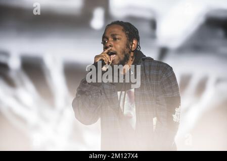 Austin City Limits – Kendrick Lamar in Konzert Stockfoto