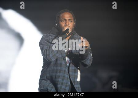 Austin City Limits – Kendrick Lamar in Konzert Stockfoto