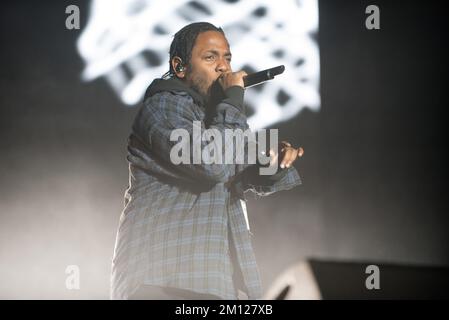 Austin City Limits – Kendrick Lamar in Konzert Stockfoto