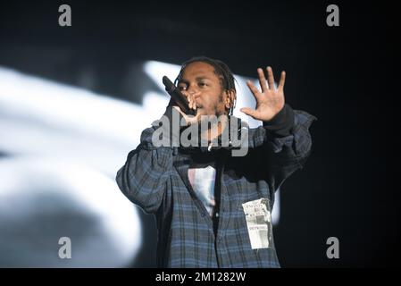 Austin City Limits – Kendrick Lamar in Konzert Stockfoto