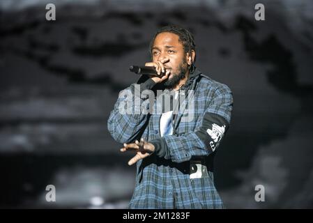 Austin City Limits – Kendrick Lamar in Konzert Stockfoto