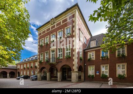 Deutschland, Stadtlohn, Westmuensterland, Muensterland, Westfalen, Nordrhein-Westfalen, Rathaus, Stadtverwaltung, Ziegelgebäude Stockfoto