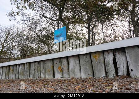 Walfang-Zaun, erbaut im Jahr 1772 von Peter Andersen List, Kapitän des Hamburger Walfängers 'De twee jonge Hermanns', gelistet als historisches Monument, Rømø, Syddanmark, Dänemark Stockfoto