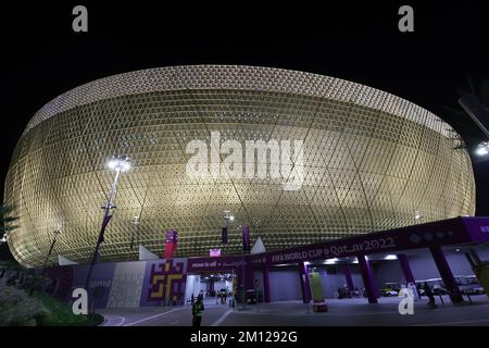 firo : 12/09/2022, Fußball, FIFA-WELTMEISTERSCHAFT 2022 KATAR, Weltmeisterschaft 2022 Katar, Weltmeisterschaft 2022 Katar, Quarterfinals, Niederlande - Argentinien Außenansicht Lusail Iconic Stadium , Stadion Stockfoto