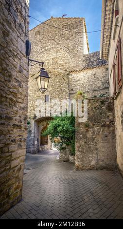 Porte du Fanabregol in Viols le Fort. Wurde im 19. Jahrhundert erbaut. Stockfoto