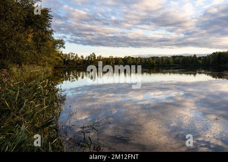 Europa, Polen, Niederschlesien, Barycz Tal Landschaftspark/Landschaftsschutzpark Bartschtal Stockfoto