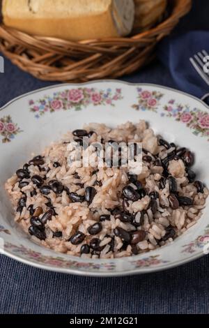 Gallo Pinto, traditionelles Costa-ricanisches Essen. Stockfoto