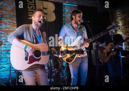 SXSW - Ivan und Alyosha in einem Konzert Stockfoto