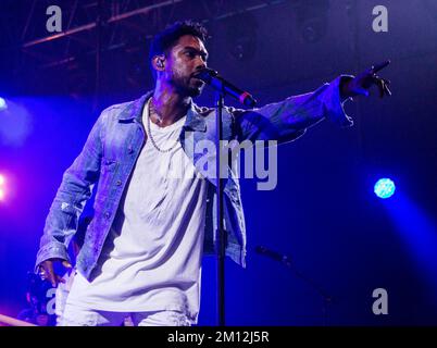 Das Bonnaroo Music and Arts Festival - Miguel in Konzert Stockfoto