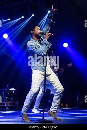 Das Bonnaroo Music and Arts Festival - Miguel in Konzert Stockfoto