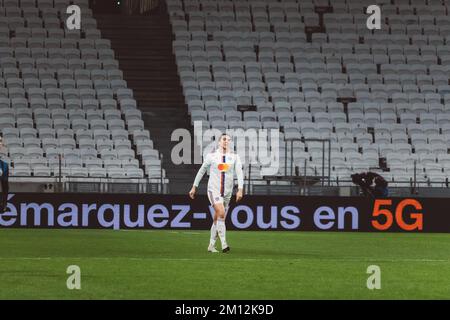 Lyon, Frankreich. 07.. Dezember 2022. Décines-Chapieu, Frankreich, Dezember 7. 2022: Vanessa Gilles (21) von OL in Aktion während des Spiels der UEFA Women's Champions League zwischen Olympique Lyonnais und FC Zürich Frauen im Groupama-Stadion in Décines-Charpieu, Frankreich. (Pauline Figuet/SPP) Guthaben: SPP Sport Press Photo. Alamy Live News Stockfoto