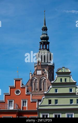 Deutschland, Ostsee, Mecklenburg-Vorpommern, Greifswalder Bodden, Hansestadt Greifswald, Altstadt, Cathedral St. Nikolai Stockfoto