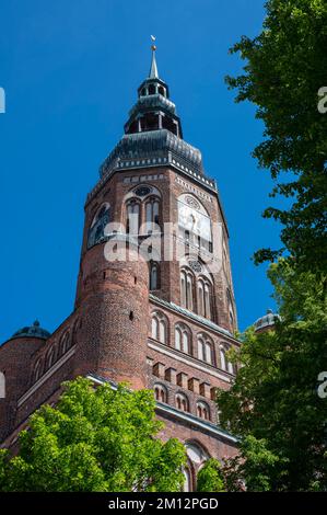 Deutschland, Ostsee, Mecklenburg-Vorpommern, Greifswalder Bodden, Hansestadt Greifswald, Altstadt, Cathedral St. Nikolai Stockfoto