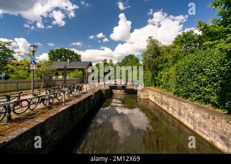 Lock 100 in der zum UNESCO-Weltkulturerbe gehörenden Stadt Bamberg, Oberfrankreich, Franken, Bayern, Deutschland Stockfoto