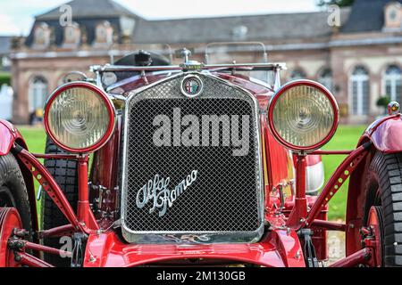 Schwetzingen, Baden-Württemberg, Deutschland, Concours d'Elégance im Schlosspark, Alfa Romeo 6C 1750, Jahr 1929, 6-Zylinder-Motor Testa Fissa, 1750 ccm, 102 ps. Stockfoto