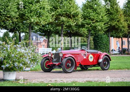 Schwetzingen, Baden-Württemberg, Deutschland, Concours d'Elégance im Schlosspark, Alfa Romeo 6C 1750, Jahr 1929, 6-Zylinder-Motor Testa Fissa, 1750 ccm, 102 ps. Stockfoto