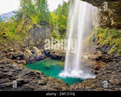 Berglistüber-Wasserfall, Linthal, Kanton Glarus, Schweiz, Europa Stockfoto