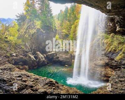 Berglistüber-Wasserfall, Linthal, Kanton Glarus, Schweiz, Europa Stockfoto